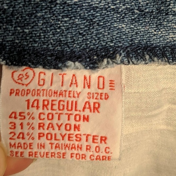 Vintage High Waisted Jeans 14R Gitano - Picture 9 of 12